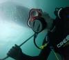 Descending to JJF Tug Artificial Reef off NC Coast, 60 ft down