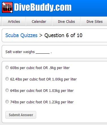 1000 Scuba Quizzes Completed