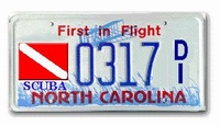 NC Vehicle Scuba Tag