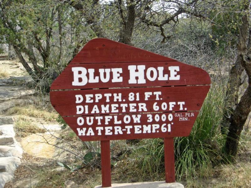 Blue Hole, Santa Rosa NM - Blue Hole Sign