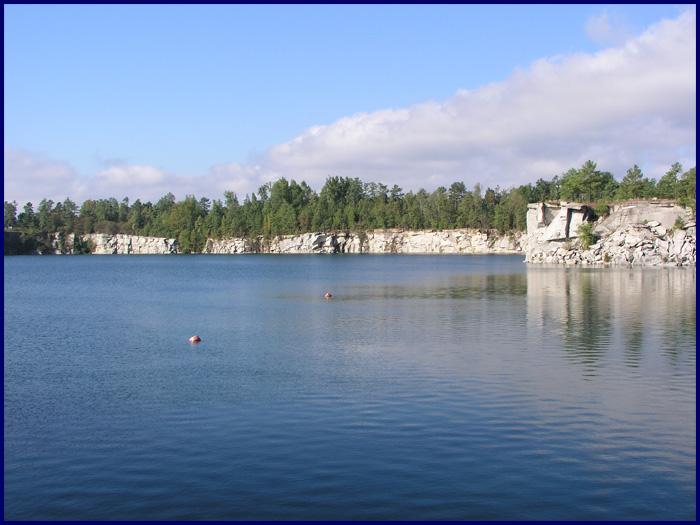 Fantasy Lake Adventure Park - Cliffs on south side of lake