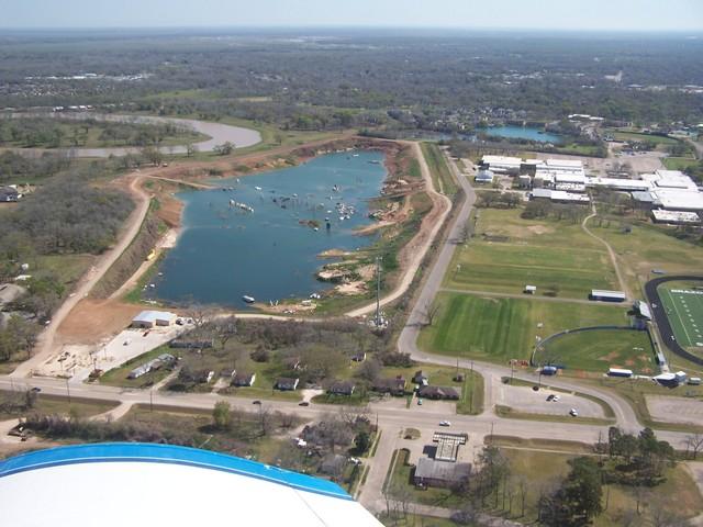 Mammoth Lake - Aerial view of Mammoth Lake, Lake Jackson, Texas