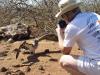 Isla Bartolomé - Me taking a picture of a booby