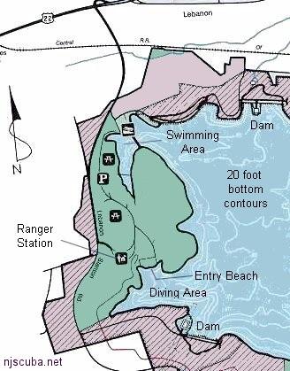 Round Valley Recreation Area - Round Valley Reservoir Map (NJScuba)
