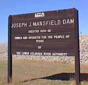 Mansfield Dam Dive Park - sign