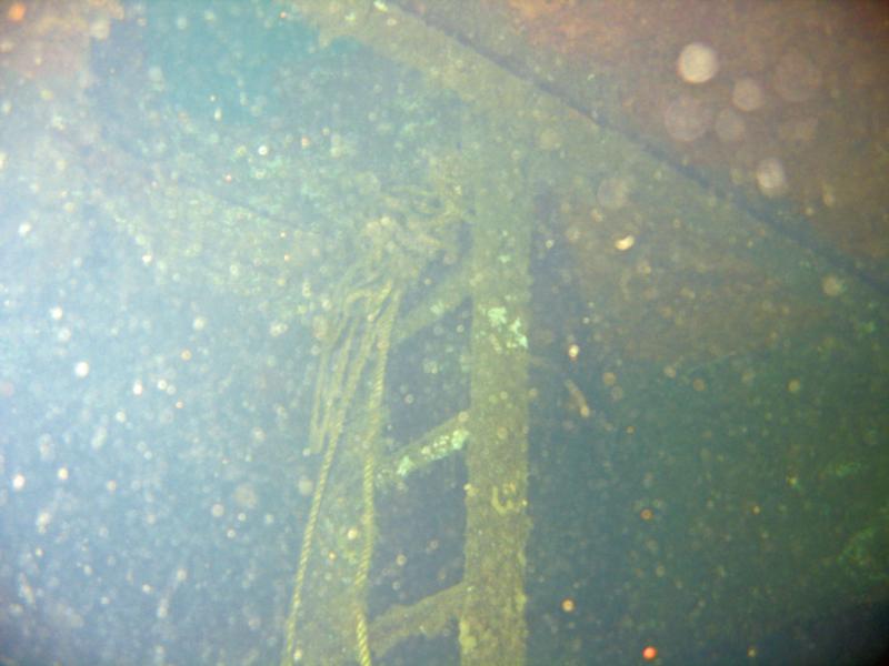 Chester A. Poling Wreck - Ladder leading out
