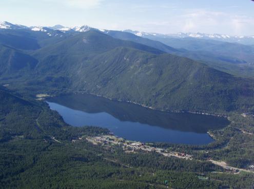 Grand Lake - Aerial view of Grand Lake, Colorado