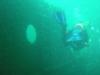 Straits of Mackinac - Diver Alongside the Wreck