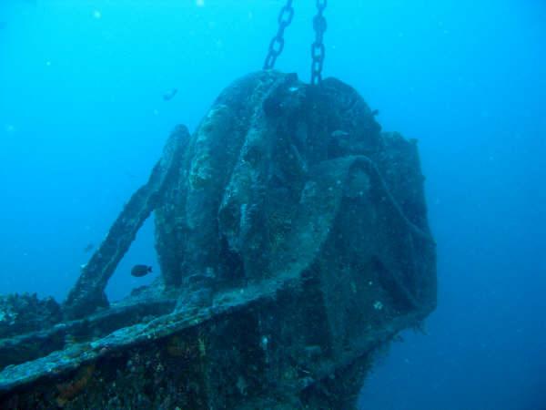 Mahi, formerly the USS Scrimmage AM297 - Bow of Mahi