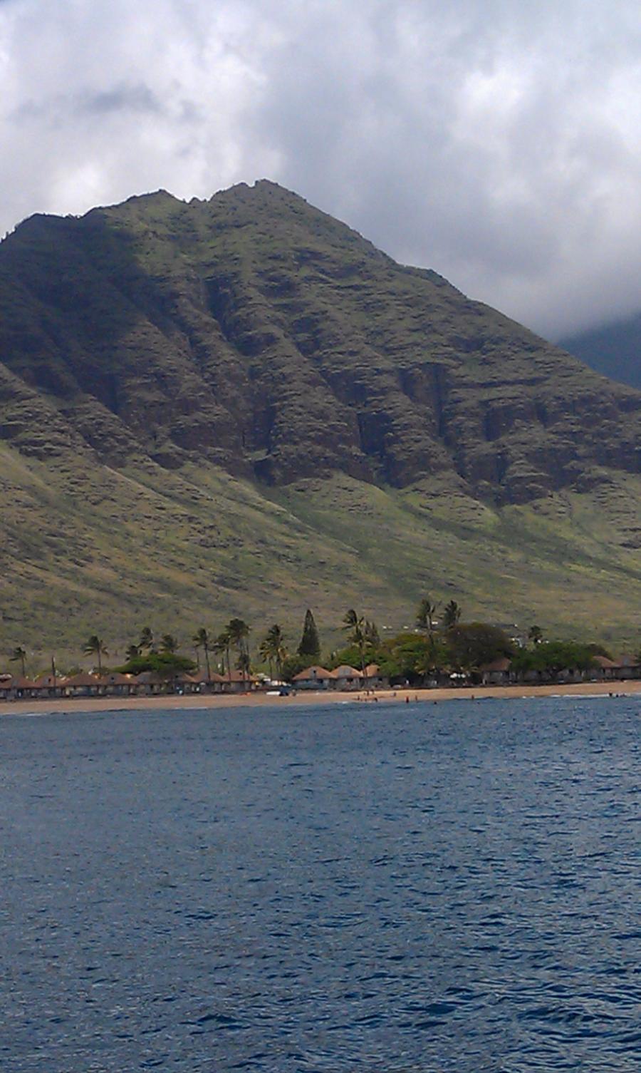 Mahi, formerly the USS Scrimmage AM297 - Waianae Mountain Range