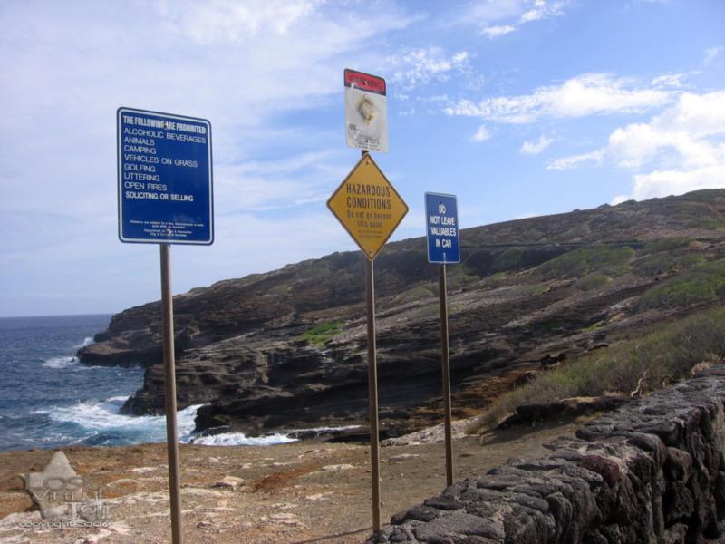 Lanai Lookout - Dive Warning
