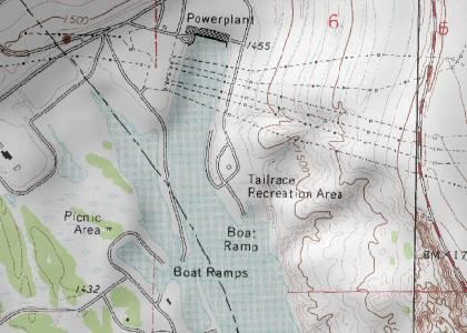 Tailrace Recreation Area - Tailrace Recreation Area USGS Oahe Dam Quad, South Dakota, Topographic Map