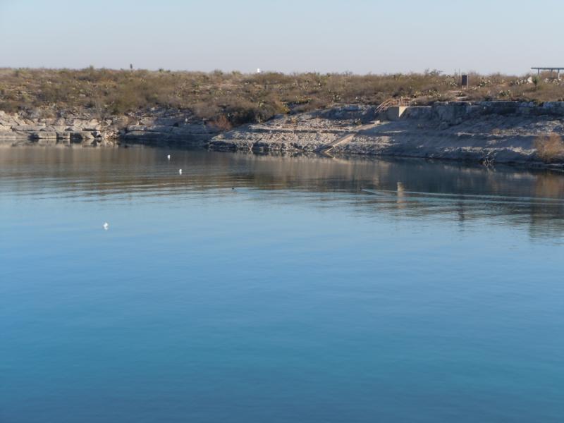 Scuba Cove - milk jugs marking the boat and chest