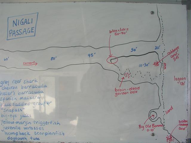 Negali Passage aka Negale Pass - Briefing board