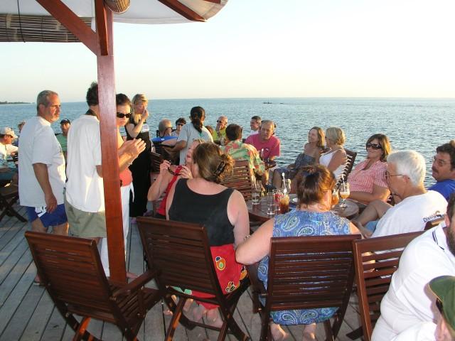 Wakatobi Dive Resort - The Bar at the end of the dock where everyone gathered for the sunsets