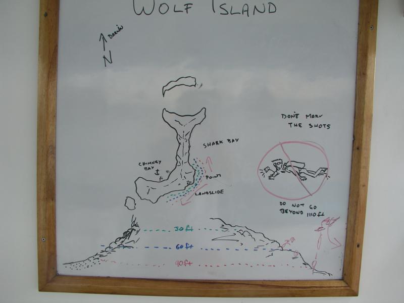 Landslide, Wolf Island - Breifing board