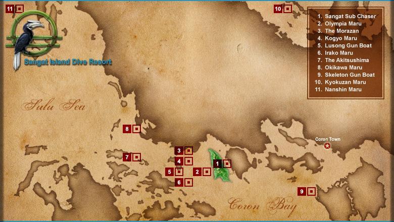 Olympia Maru (former Tangat Wreck) - Wreck Map