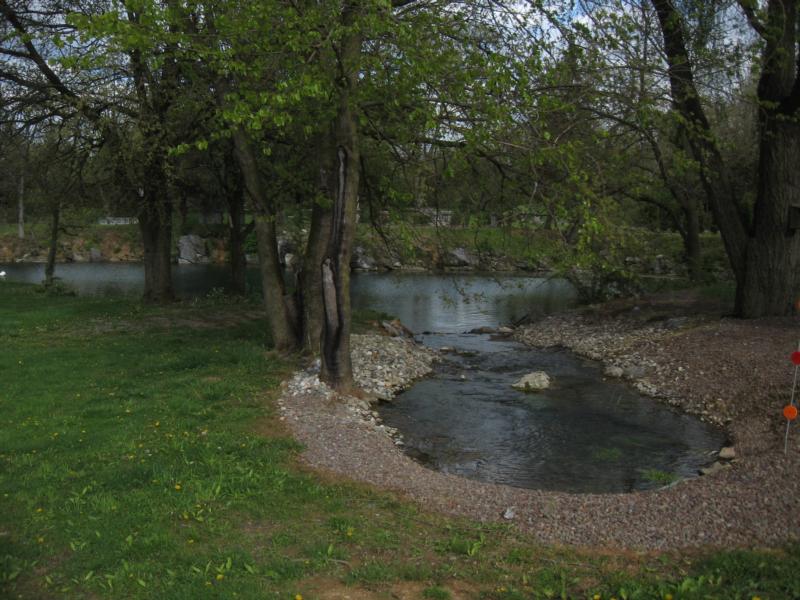 Willow Springs Park - Springwater flowing into the lake