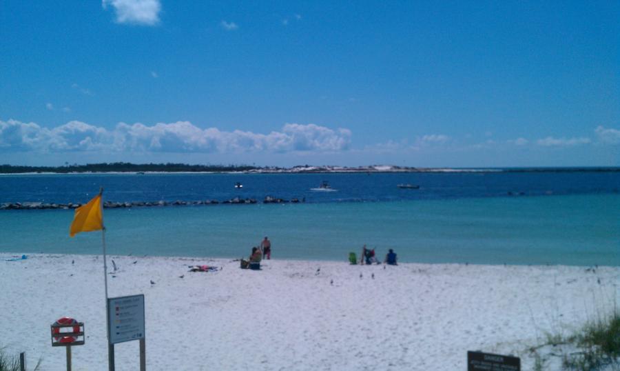 St Andrews State Park Jetties - Gulf side - St Andrews State Park - looking towards the jetties