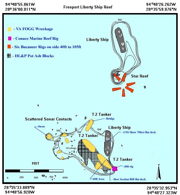 V.A. Fog (Freeport Liberty Ship Reef) - Freeport Liberty Ship Reef underwater map