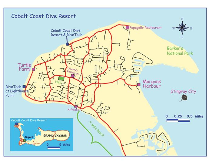 Cobalt Coast - Cayman map with location