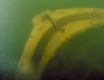 Anthony Wayne - Bow of Anthony Wayne shipwreck in Lake Erie