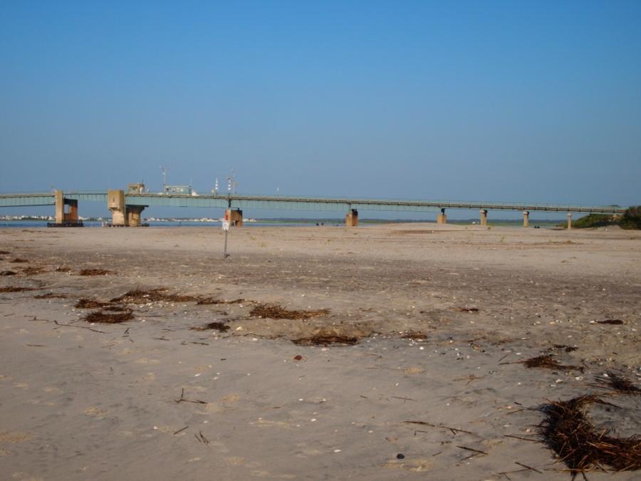 Townsend Inlet - This is the shlep, from the rocks to the bridge to the park