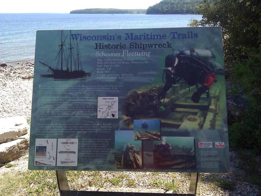 Fleetwing Schooner - Informational Plaque located on-site