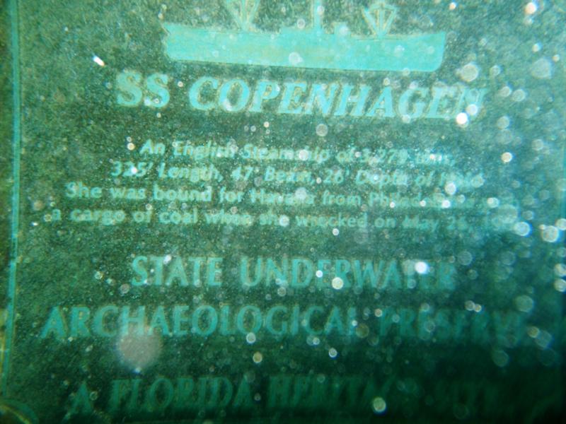 Copenhagen aka Cumberland Barge - Plaque (south end of wreck)