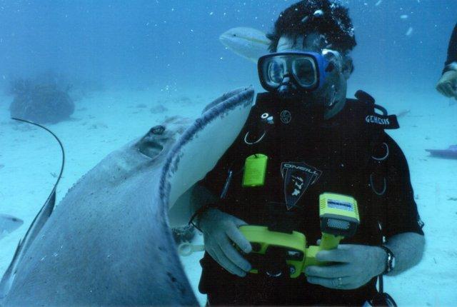 Stingray City - Me & my buddy (that’s me on the right!)