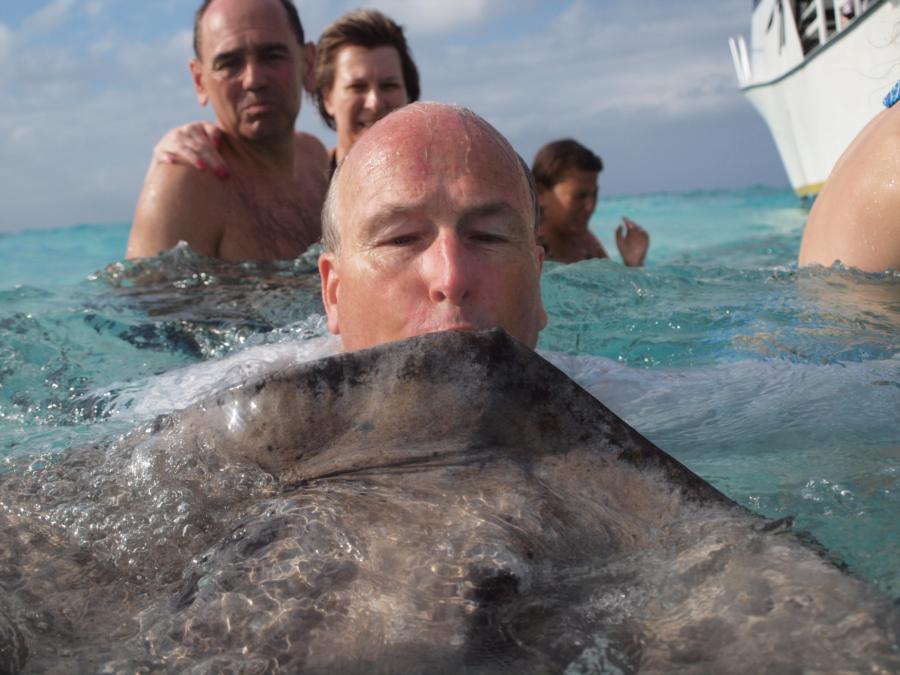 Stingray City - Yes, I kissed the stingray!