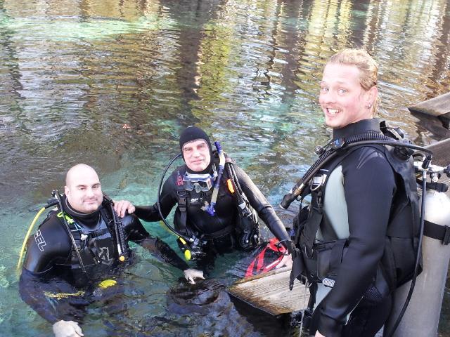 Ginnie Springs - Greg Jr., Greg Sr. and Chuck at Ginnie Springs