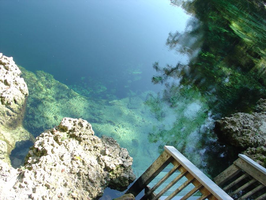 Troy Spring aka Troy Springs State Park - Stairs leading to the spring