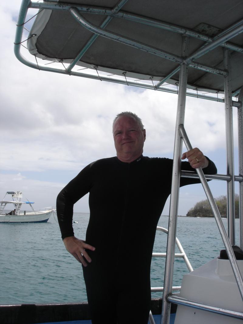 On the diveboat in Tobago