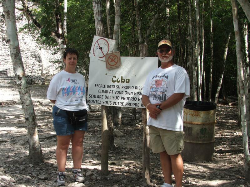 Me & dive buddy at Coba ruins