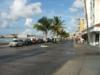 Cozumel harbor street - ferries in background