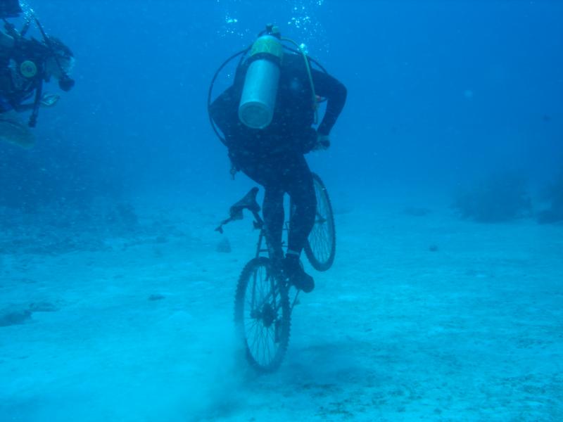 Motorcross underwater