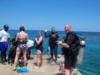 Preping for a shore dive in Jamaica