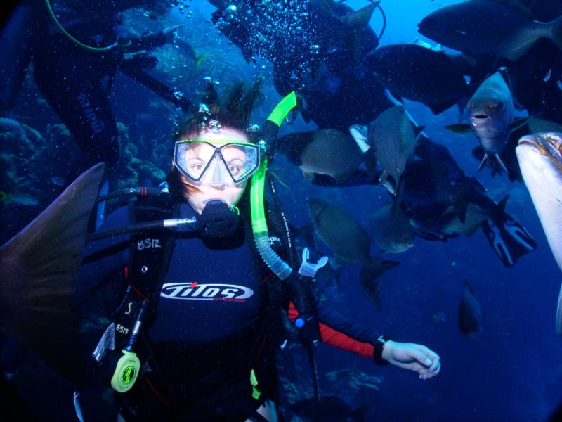 Where’s Christie? Hiding with the fish in Belize