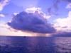 one little storm cloud with a funnel (Cozumel)