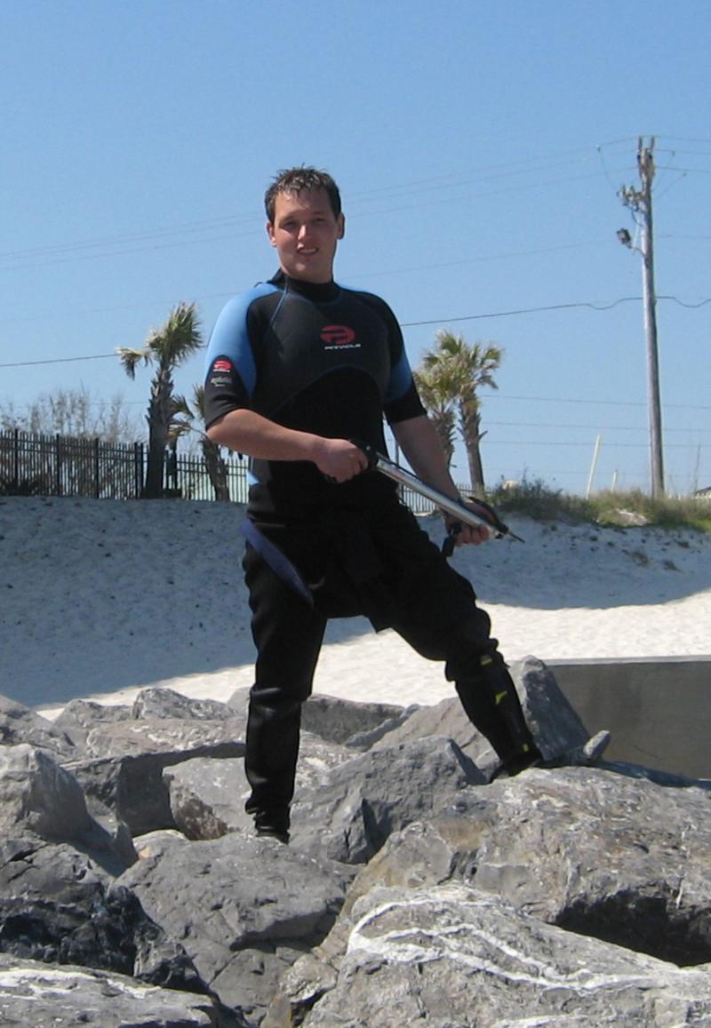 Me at jetties in Orange Beach, AL