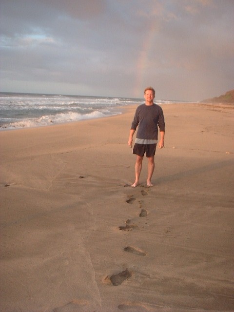 Rainbow on Kalalau Beach, Kaui