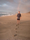 Rainbow on Kalalau Beach, Kaui