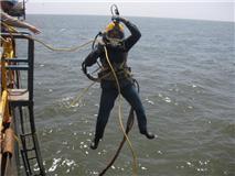 My Son working in the Gulf on the Sting Ray