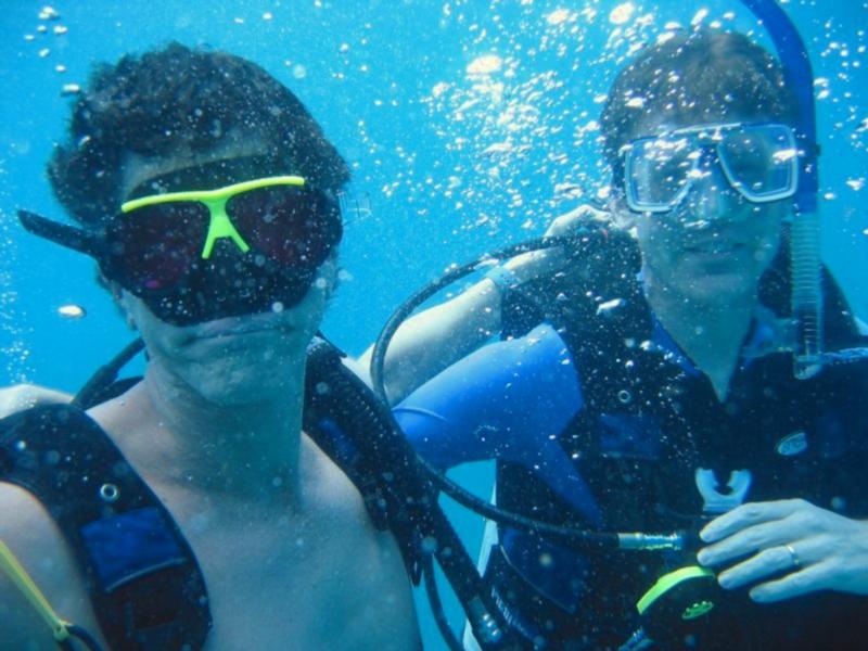 Me with SCUBA friend.