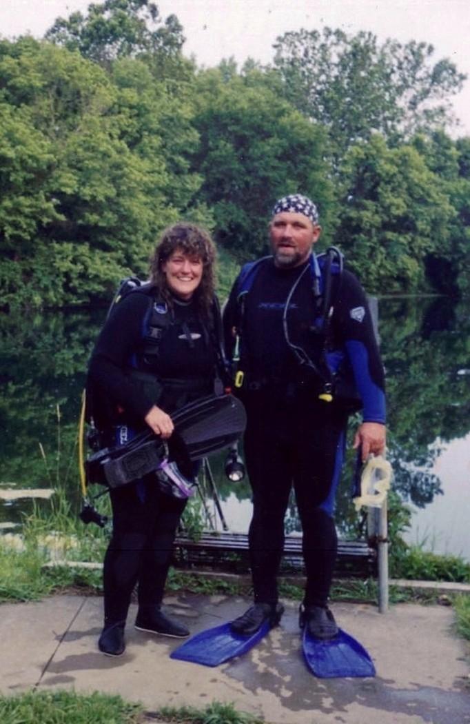Me and dive buddy Twin Quarries Ohio