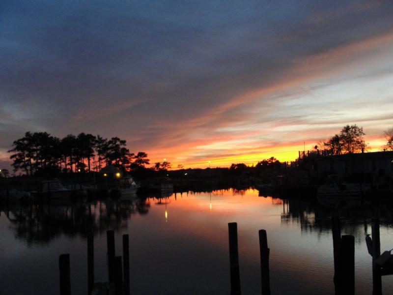 Sunset over the marina