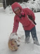 My niece and her dog