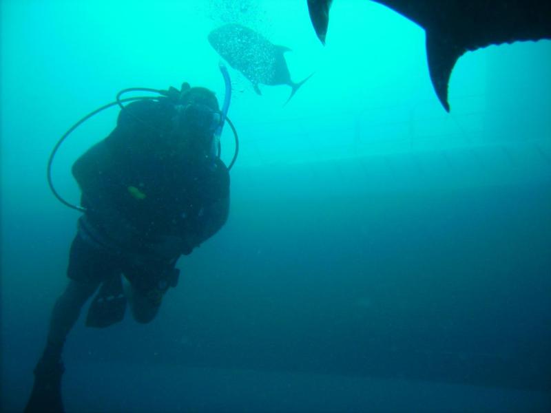 Me in front of the Atlantis II submarine in Guam