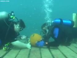 Underwater Pumpkin Carving Contest